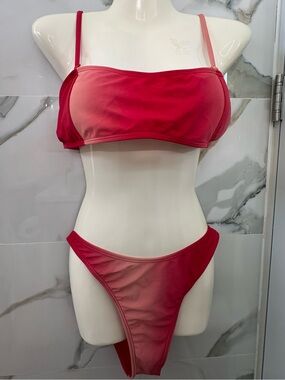 Kendall & Kylie Coral-Red Bikini Bottom